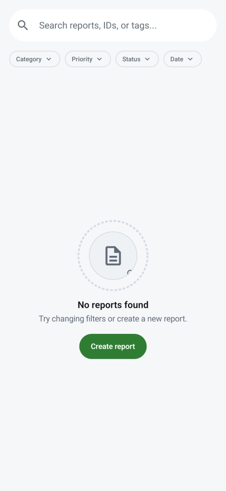Vista de Field Report Pro 8