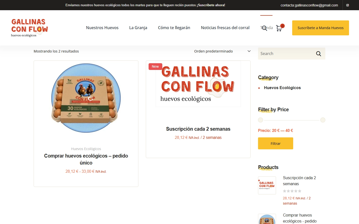 Vista de Gallinas con Flow 2