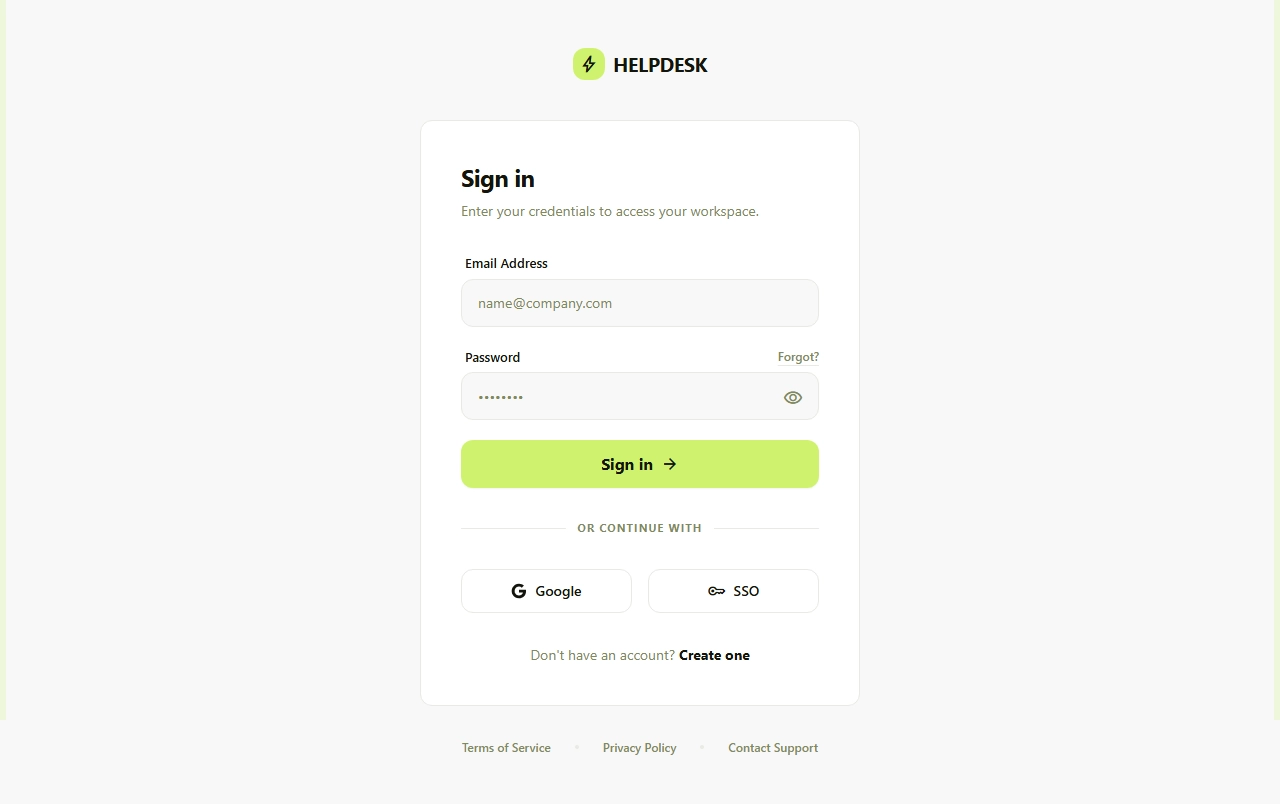 Vista de Helpdesk MVP 2