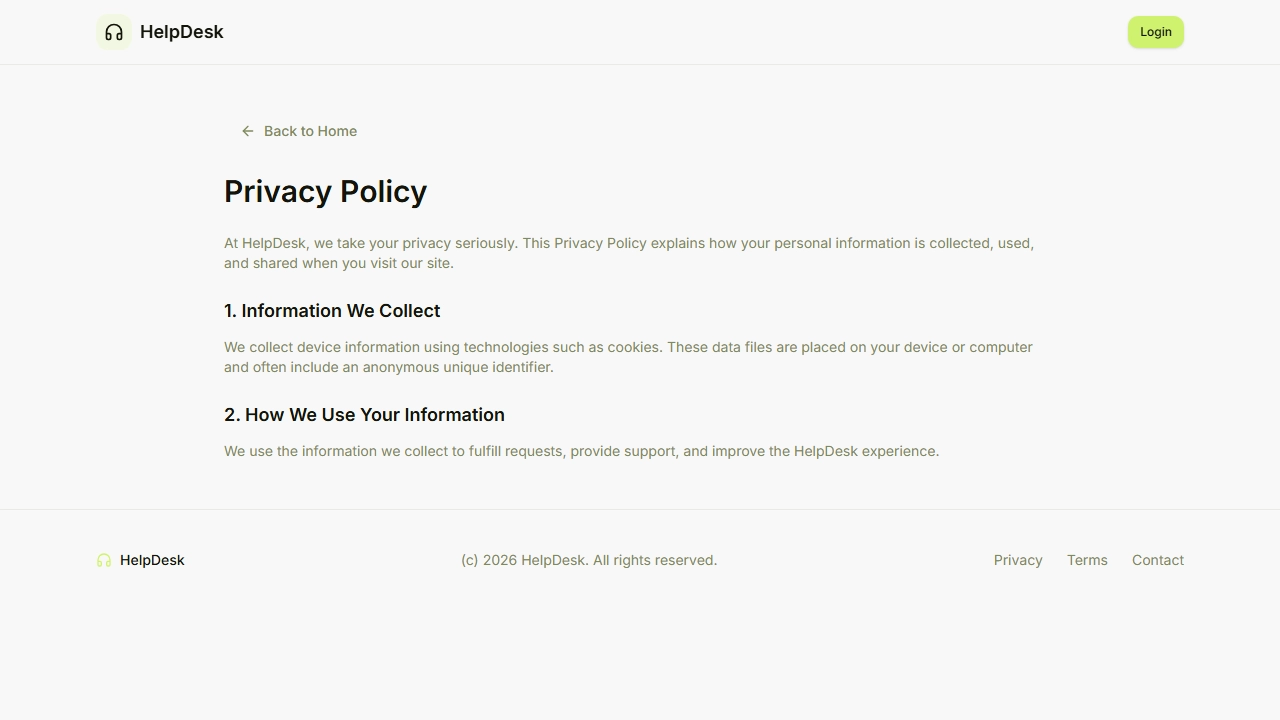 Vista de Helpdesk MVP 11