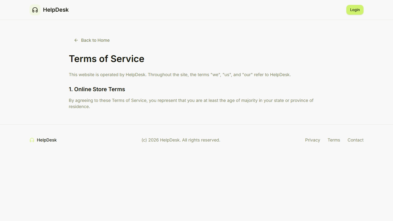 Vista de Helpdesk MVP 12