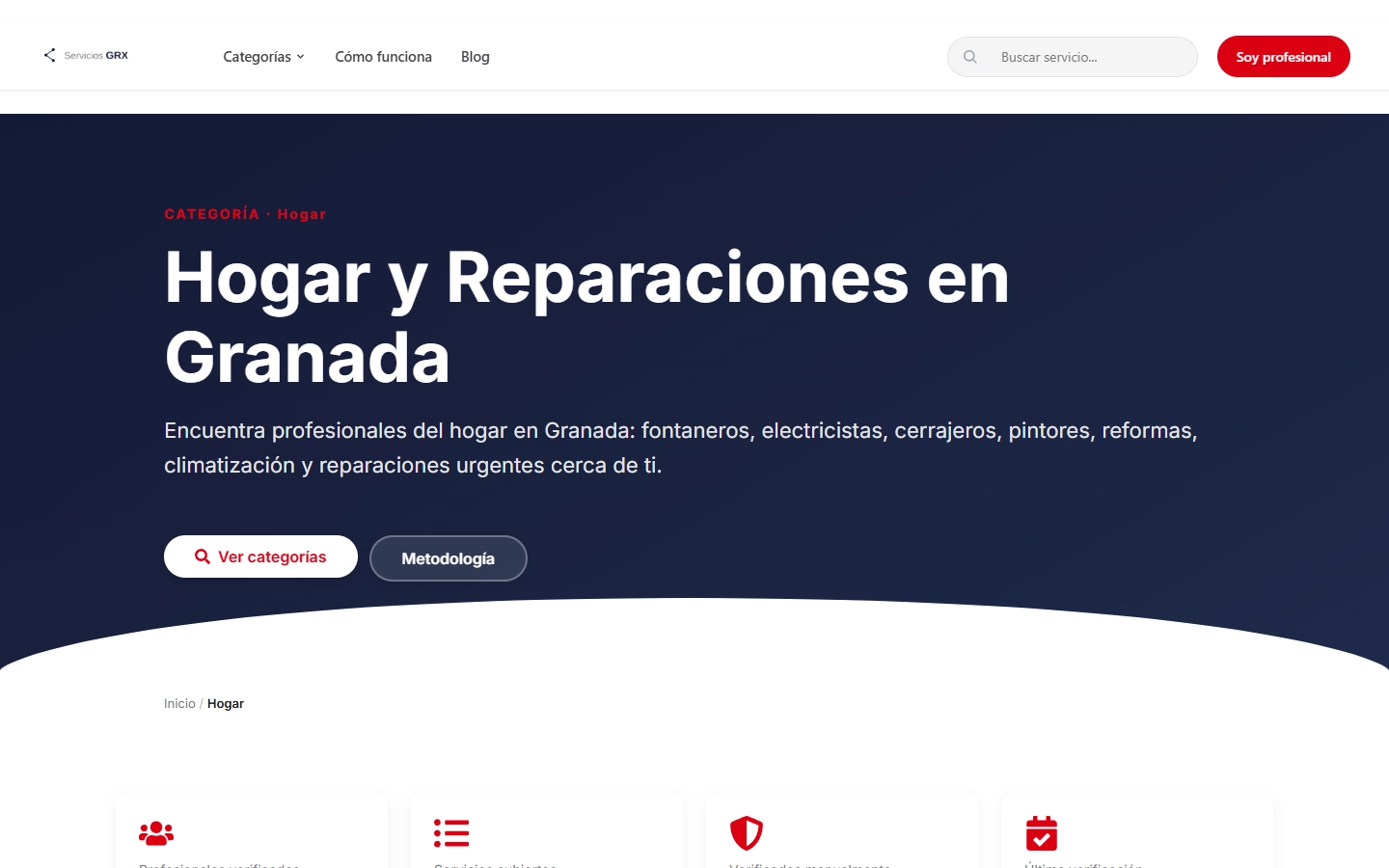 Vista de Servicios GRX 2