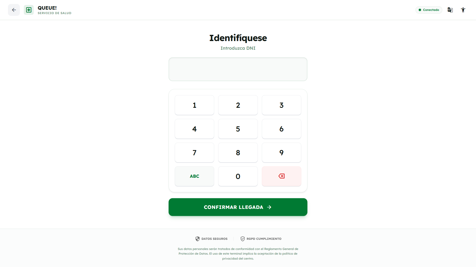 Patient Kiosk Interface